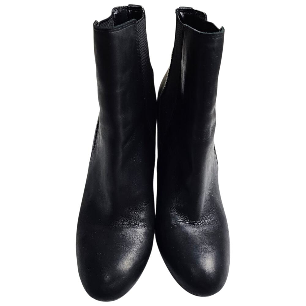 Sam Edelman Womens Case Block Heel Pull On Booties Black Leather Size 9.5M - Picture 3 of 12